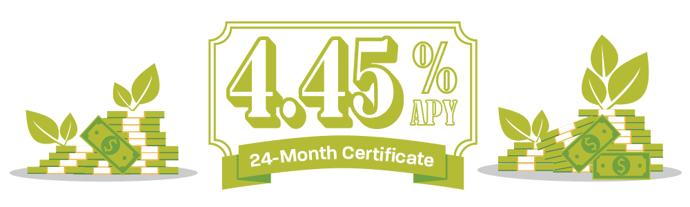4.45% APY 24-Month Certificate