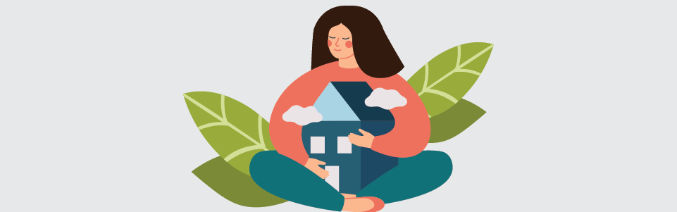 Girl Holding House