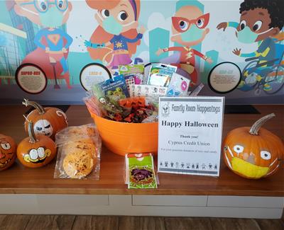 Bowl of candy for Halloween