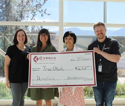 Image for Cyprus Presents TreeUtah With Donation Over $6,400